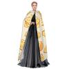 Juiimr Yellow Cheese Pattern Long Hooded Cape Cloak For Halloween Carnival Theme Party Cosplay Costume Decor view 3