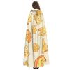 Juiimr Yellow Cheese Pattern Long Hooded Cape Cloak For Halloween Carnival Theme Party Cosplay Costume Decor view 4