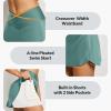 baleaf Women's Swim Skirt Bottoms High Waisted Bathing Suit Swimsuits Skirts with Pockets Green XL view 3