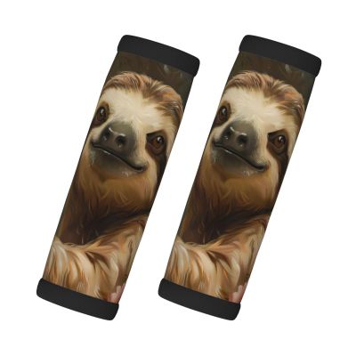 2 Pcs a Set Comfort Neoprene Cute Sloth Handle Wrap Grips for Travel Bag Luggage Suitcase Door Handle