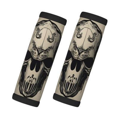 2 Pcs a Set Comfort Neoprene Runner Bull Skull Handle Wrap Grips for Travel Bag Luggage Suitcase Door Handle