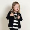AIMAOMI Baby Girls' and Toddler Bow Pocket Cardigan Girls' Embroidered Long Sleeve Shru Cardigan Girls Navy (A, 3-4 Years) view 2