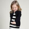 AIMAOMI Baby Girls' and Toddler Bow Pocket Cardigan Girls' Embroidered Long Sleeve Shru Cardigan Girls Navy (A, 3-4 Years) view 3