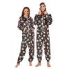 ALAZA Sugar Skull Spide Web Halloween Adult Onesie Pajamas Jumpsuit Unisex One-Piece Pajamas for Women Men L Multi view 1