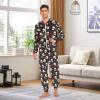 ALAZA Sugar Skull Spide Web Halloween Adult Onesie Pajamas Jumpsuit Unisex One-Piece Pajamas for Women Men L Multi view 4