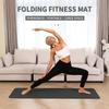 PAIDU Foldable Yoga Mat - 10mm Extra Thick, 75"26" Non-Slip Exercise Fitness Mat | SGS Eco-Certified, Portable for Yoga/Pilates/Studio/Home Workout (Black) view 2