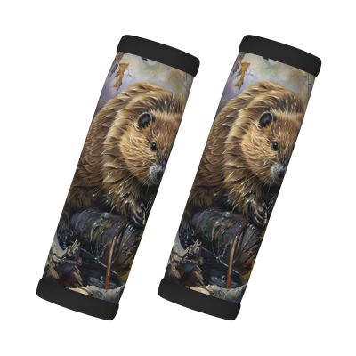 2 Pcs a Set Comfort Neoprene Beaver Working Handle Wrap Grips for Travel Bag Luggage Suitcase Door Handle