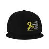 Joisbs His Fight is Our Fight Sarcoma Cancer Awareness Classic Unisex Sun Hat with Flat Brim - Adjustable and Stylish for Outdoor Adventures! Black view 4