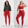 ODODOS ODTHERMAL Women's Fleece Lined Full Length Yoga Pants with Pockets - 28" High Waisted Warm Workout Leggings, Red, Small view 4