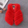 AIMAOMI Toddler Kid Baby Girls Vest Fleece Sweatshirt Jacket Sleeveless Faux Fury Winter Coat Thicken (Red, 3-4 Years) view 2