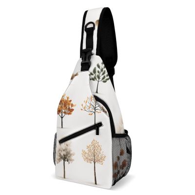 Chest Bag Different Tree Types Sling Bag for Men Crossbody Bag Fanny Packs for Women Sling Backpack for Travel