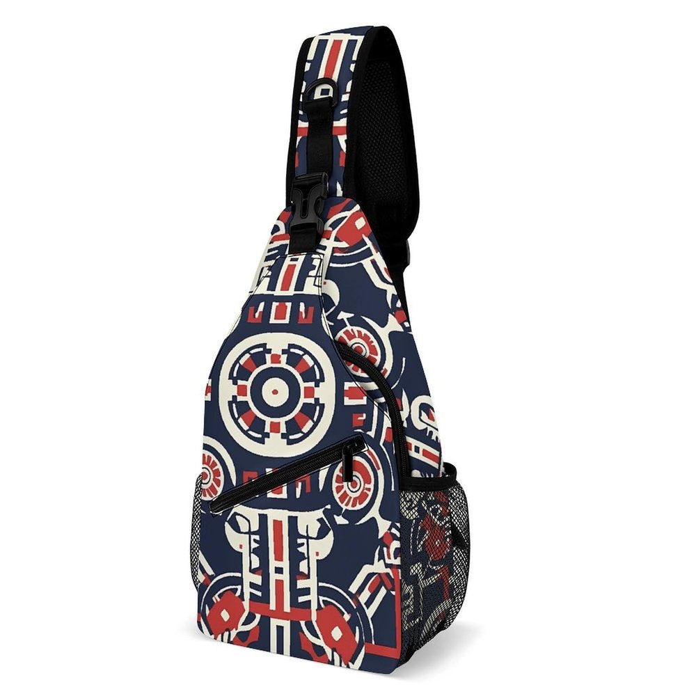 Chest Bag Dark Pattern Sling Bag for Men Crossbody Bag Fanny Packs for Women Sling Backpack for Travel
