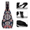 Chest Bag Dark Pattern Sling Bag for Men Crossbody Bag Fanny Packs for Women Sling Backpack for Travel view 3