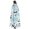 Juiimr Cute Animal Panda Pattern Long Hooded Cape Cloak For Halloween Carnival Theme Party Cosplay Costume Decor view 4