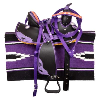 Adult Classic Quality Handmade Synthetic Premium Western Barrel Racing Horse Saddle Size 14" to 18" inches Seat ES_17 (17)