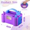 DECOCKRAT Balloon Pump - Electric Dual Nozzle Air Pump for Balloon, Portable Balloon Blower Save Time and Effort, Balloon Inflator for Parties and Decorations - 110V-120V, 600W view 3