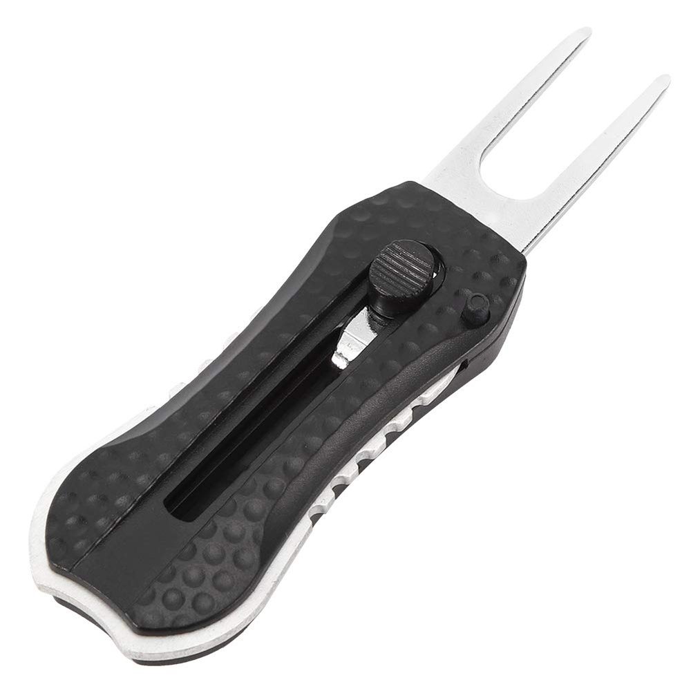Gonetre Stainless Steel Divot Repair Tool Ball Marker Portable Accessory for Outdoor Sports