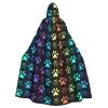Juiimr Rainbow Paw Footprint Animal Pattern Long Hooded Cape Cloak For Halloween Carnival Theme Party Cosplay Costume Decor view 1