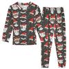 ALAZA Cat Kitten Black Christmas 2 Piece Pajama Set Long Sleeve Top and Pants Sleepwear Unisex 18M view 1