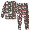 ALAZA Cat Kitten Black Christmas 2 Piece Pajama Set Long Sleeve Top and Pants Sleepwear Unisex 18M view 2