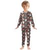 ALAZA Cat Kitten Black Christmas 2 Piece Pajama Set Long Sleeve Top and Pants Sleepwear Unisex 18M view 3