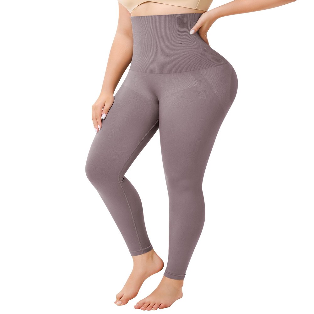 Nebility Tummy Control Shapewear for Women Butt Lifting Shapewear Thigh Slimmer High Waisted Body Shaper Girdles (Purple Brown,X-Large)