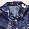 4pcs Soft Pajamas for Women,Silk Pajama Set Robe Lingerie Satin Sleepwear Camisole Long Pants Shorts Sexy (Blue, M) view 2