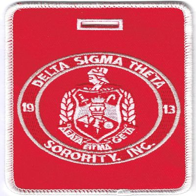 Delta Sigma/ Theta Sorority, Inc. Round Crest Luggage Tag [Red - 3.125" x 4.5"] - ID#13545