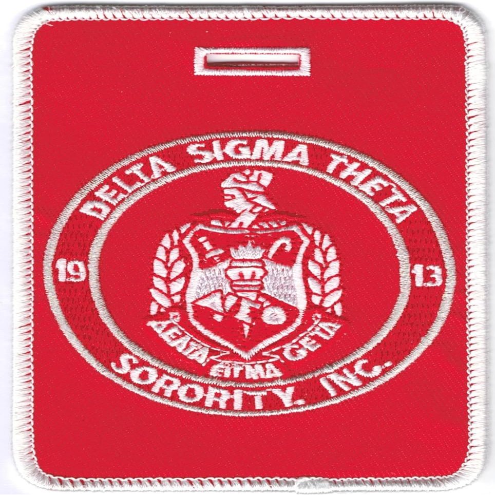 Delta Sigma/ Theta Sorority, Inc. Round Crest Luggage Tag [Red - 3.125" x 4.5"] - ID#13545
