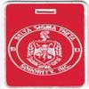 Delta Sigma/ Theta Sorority, Inc. Round Crest Luggage Tag [Red - 3.125" x 4.5"] - ID#13545 view 1