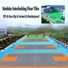 KYTGFH 12 Inches Basketball Court Kindergarten Modular Interlocking Sports Floor Tiles Indoor Outdoor Weatherproof Plastic Flooring Floor Mats,Light Green,1PCS view 3