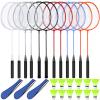 Chitidr 12 Pack Badminton Rackets Set Including Badminton Racquets, Nylon Shuttlecocks and Carry Bag for Outdoor Backyard Games Beginners(12 Pack,Multicolor) view 1