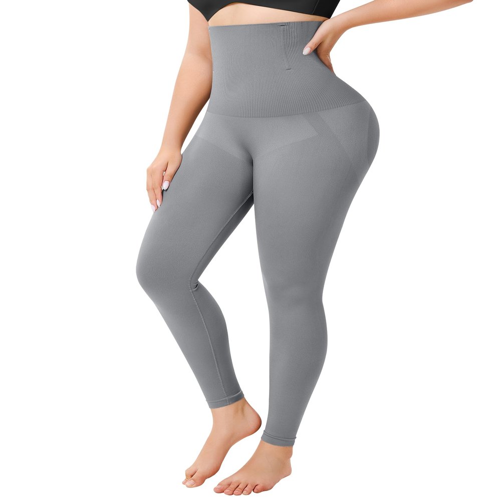 Nebility Tummy Control Shapewear for Women Butt Lifting Shapewear Thigh Slimmer High Waisted Body Shaper Girdles (Grey,Small)