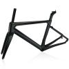 HWEVDHJ 700C Carbon Road Bike Frameset Disc Brake Racing Frame 46/48/50/52/54 Cm Wind Breaking Racing Frame QR/Thru Axle Frame Internal Routing with Carbon Fork(QR,52cm) view 1