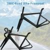 HWEVDHJ 700C Carbon Road Bike Frameset Disc Brake Racing Frame 46/48/50/52/54 Cm Wind Breaking Racing Frame QR/Thru Axle Frame Internal Routing with Carbon Fork(QR,52cm) view 4