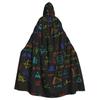 Juiimr Math Teacher Gifts Long Hooded Cape Cloak For Halloween Carnival Theme Party Cosplay Costume Decor view 1