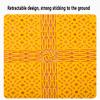 KYTGFH 34CM Outdoor Modular Interlocking Floor Tiles, Basketball Court Badminton Court Gymnasium Non,Slip wear,Resistant Sports Floor,Blue,9PCS view 4
