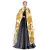 Juiimr Croissant Bread Point Pattern Long Hooded Cape Cloak For Halloween Carnival Theme Party Cosplay Costume Decor view 3