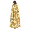 Juiimr Croissant Bread Point Pattern Long Hooded Cape Cloak For Halloween Carnival Theme Party Cosplay Costume Decor view 4