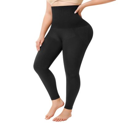 Nebility Tummy Control Shapewear for Women Butt Lifting Shapewear Thigh Slimmer High Waisted Body Shaper Girdles (Black,Large)