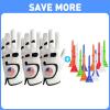 Amy Sport Golf Gloves Men Left Hand Right Handed Golfer 3 Pack with Ball Marker Golf Tees Plastic 3 1/4 inch Upgrade Unbreakable Bulk 30 Pack Reduce view 1