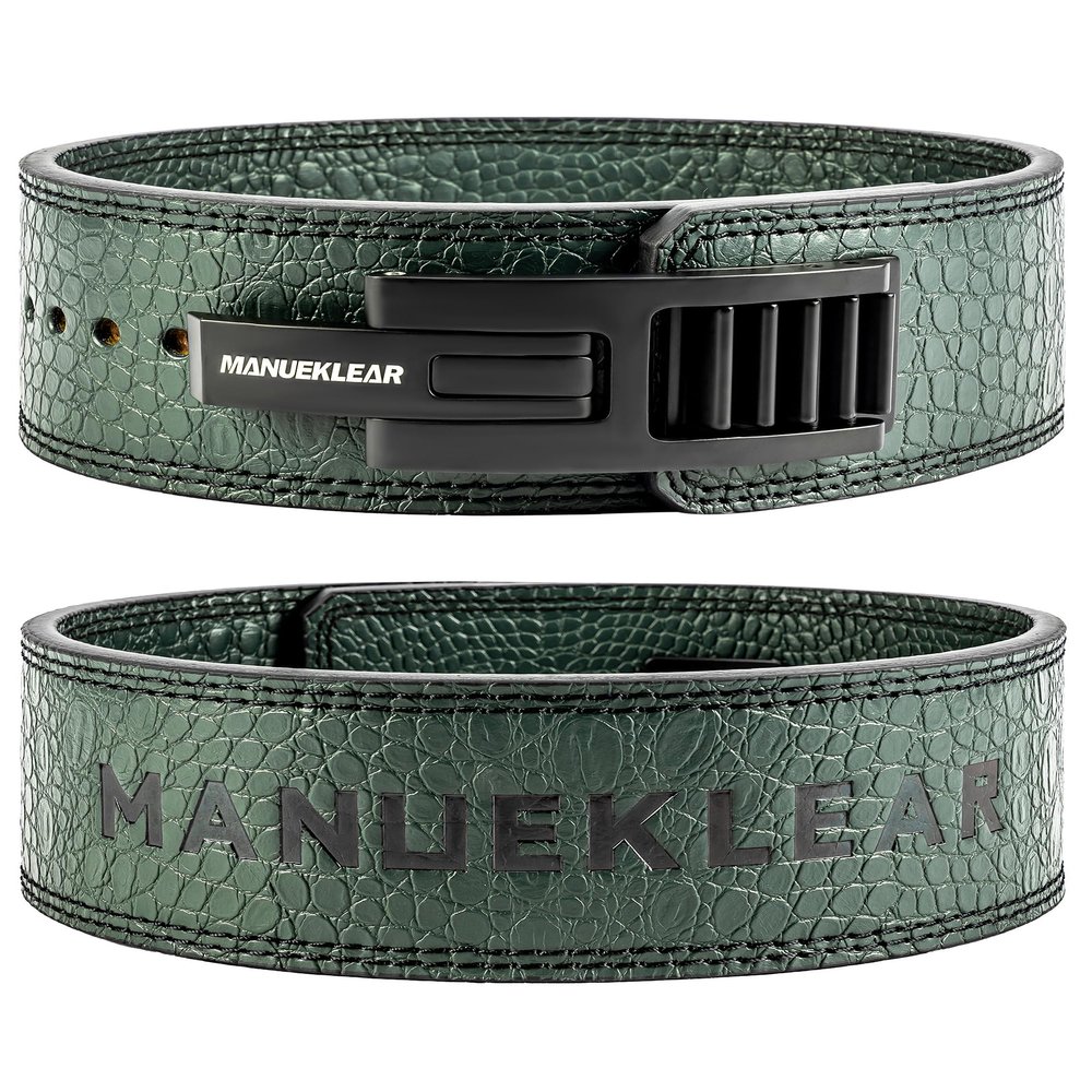 MANUEKLEAR Lifting Belt Lever for Men Women, 10mm Quick Locking Lever Belt Weightlifting with Adjustable Buckle, Lever Weight Lifting Belt for Powerlifting & Deadlifts