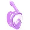 Kids Snorkel Mask Full Face, Snorkeling Gear for Kids 2-14 with Camera Mount, 180 Degree Panoramic View Snorkeling Set Anti-Fog Anti-Leak (Purple) view 1