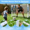 Hokicyos Soccer Goal for Backyard 106.5, 64 and 86 Soccer Goals with TrainningTarget Net and Mark Cones, Weatherproof Soccer Goals with One Carry Bag and Net for Adults' Practice or Games view 3