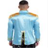 Agoky Mens Hippie Music Star 1960s Xmas SGT Sergeant Pepper Jacket Halloween Costumes Light Blue X-Large view 3