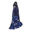 YQxwJL Glow In The Dark Print Full-Length Hooded Cloak, Unisex Cloak, Witch Wizard Cape,For Halloween Cosplay Party view 2