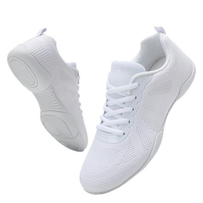 OITLSR Cheer Shoes Girls White Cheerleading Dance Shoes Athletic Training Tennis Breathable Youth Competition Cheer Sneakers Little Kid Size 13.5 White 30