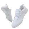 OITLSR Cheer Shoes Girls White Cheerleading Dance Shoes Athletic Training Tennis Breathable Youth Competition Cheer Sneakers Little Kid Size 13.5 White 30 view 1