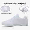 OITLSR Cheer Shoes Girls White Cheerleading Dance Shoes Athletic Training Tennis Breathable Youth Competition Cheer Sneakers Little Kid Size 13.5 White 30 view 2