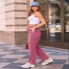AUTOMET Women's Wide Leg Sweatpants Fleece Lined Baggy Straight Leg Lounge Pants Fall Outfits Athletic Joggers with Pockets DarkPink XL view 3